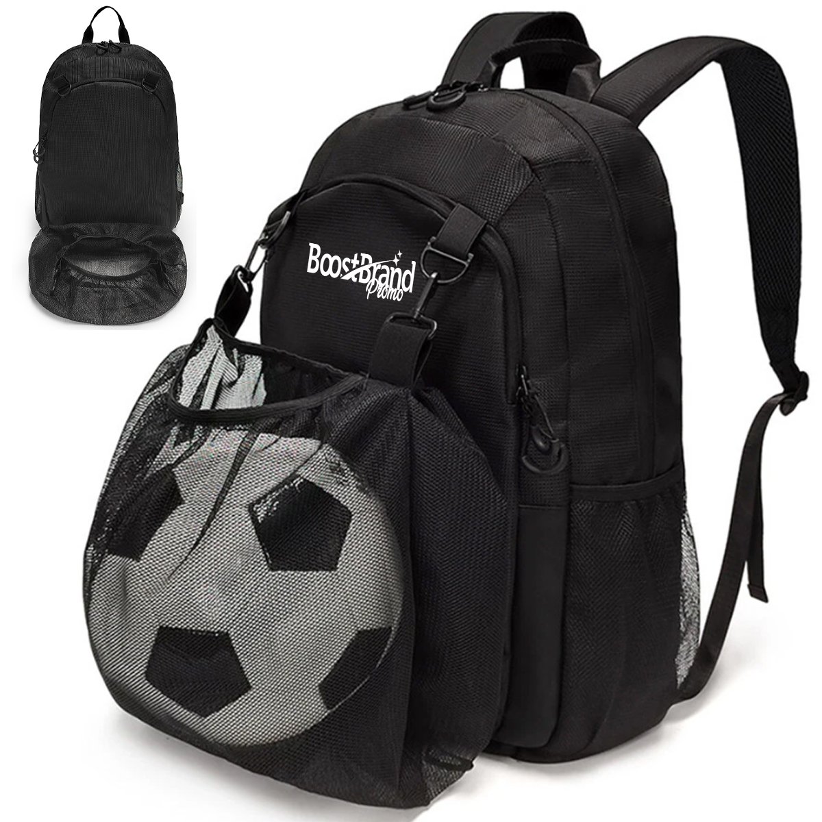 Sports Backpack with Detachable Ball Mesh