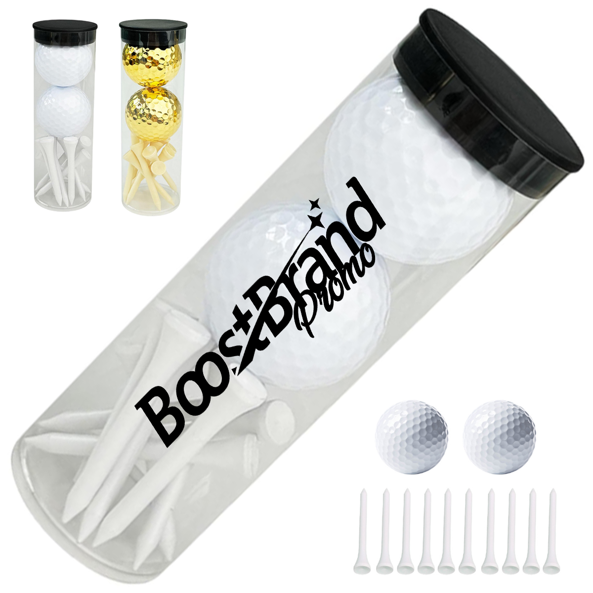Golf Ball & Tee Gift Set in Tube