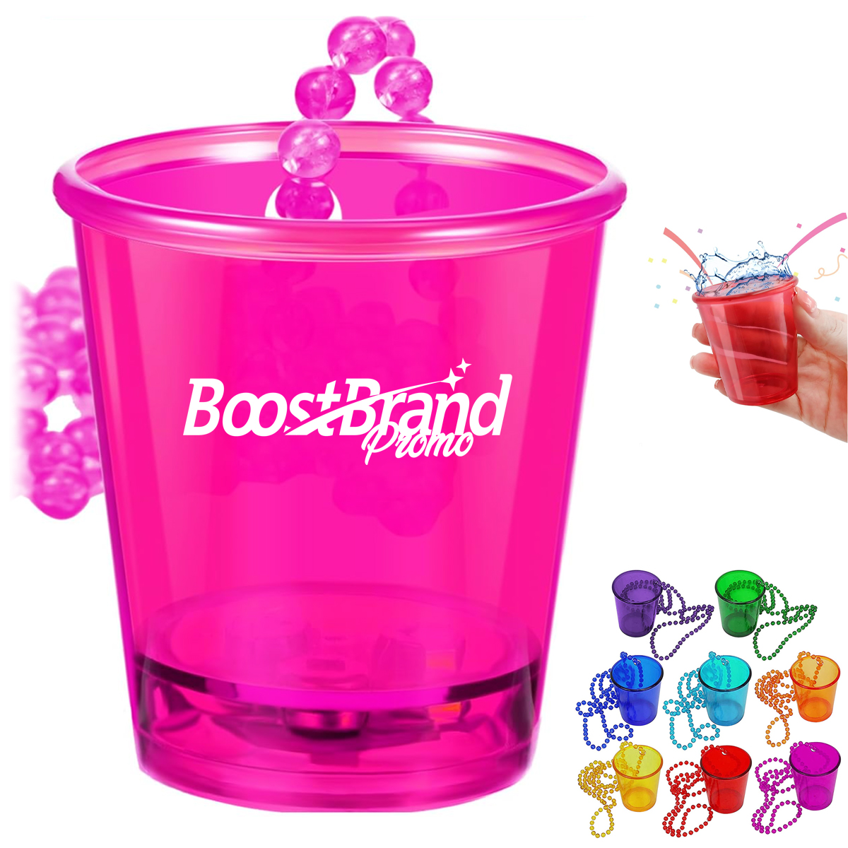 Colorful Beaded Necklace Mini Cups