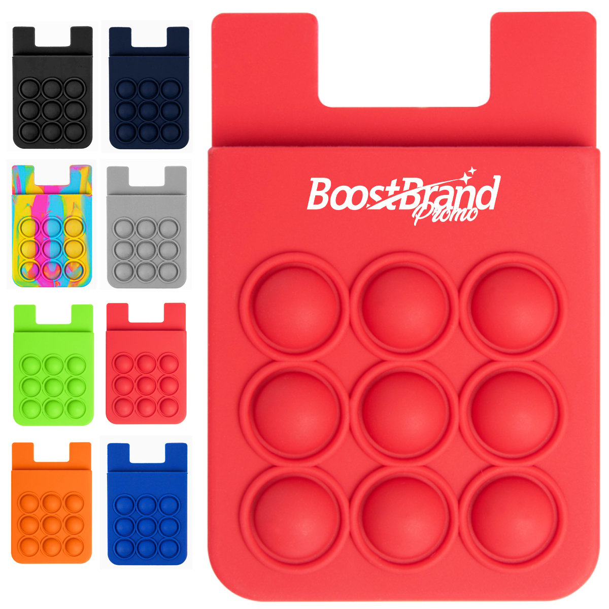Silicone Pop Fidget Phone Wallet