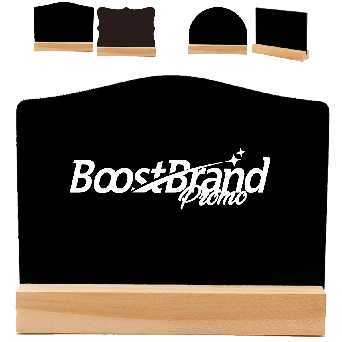 Wooden Double-Sided Chalkboard Sign with Stand