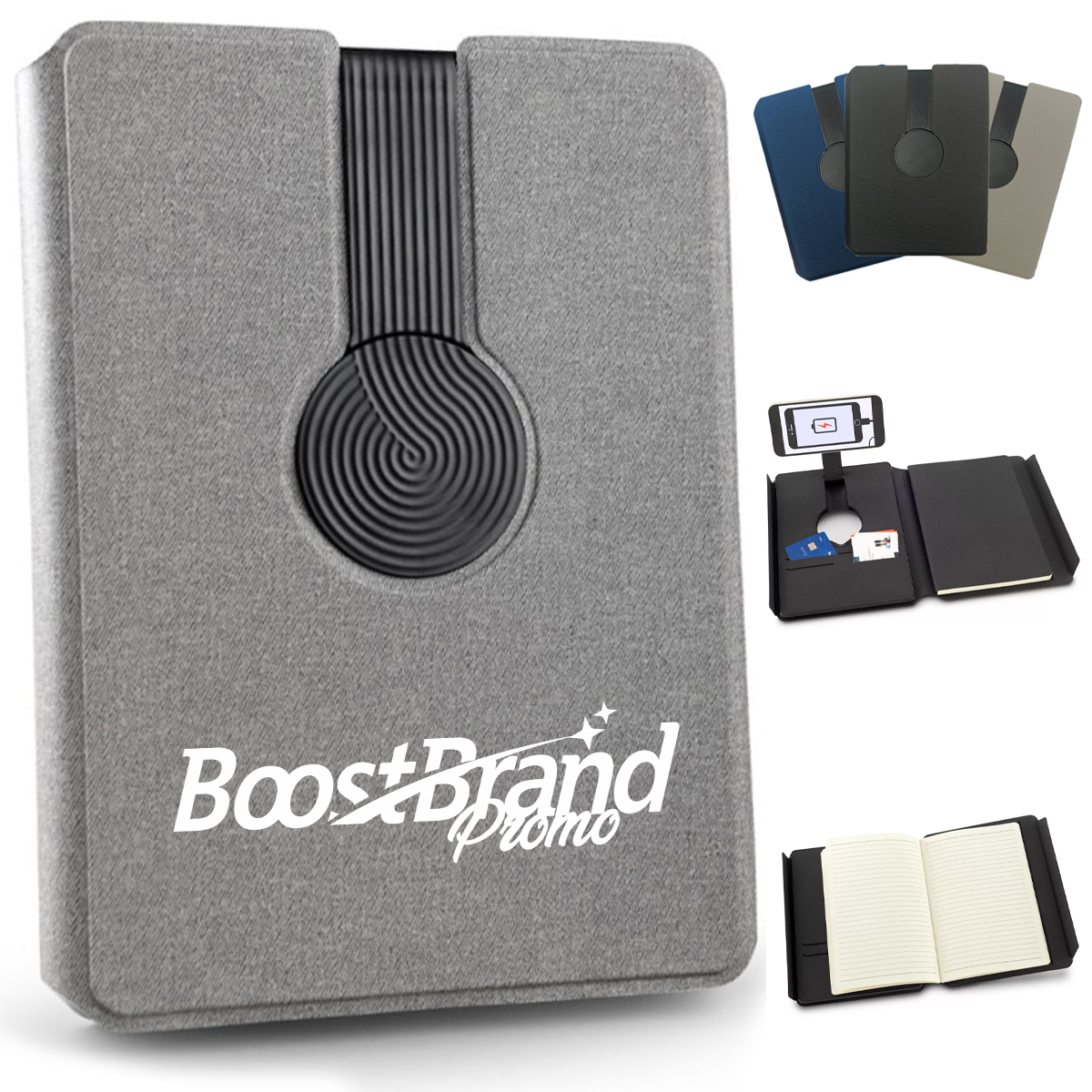 Executive Smart Notebook with Wireless Charger & Light