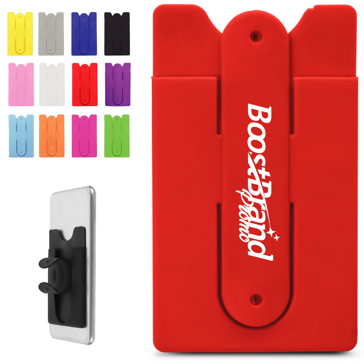 Customizable Silicone Phone Holders Wallet with Stand