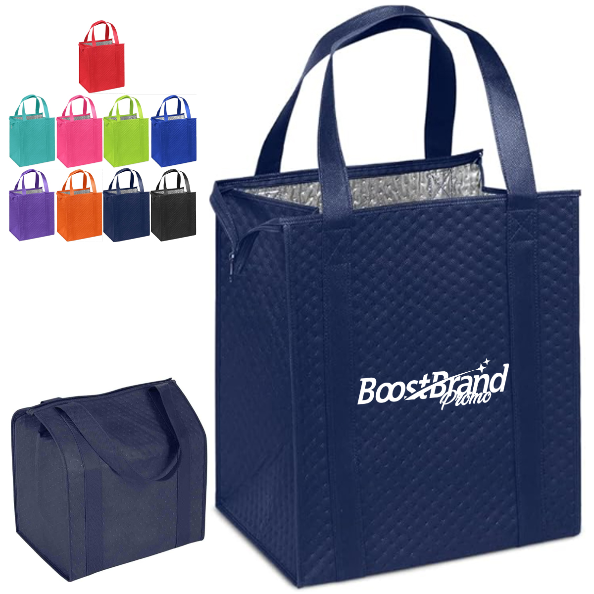Insulated Cooler Tote Bag for Groceries & Picnic
