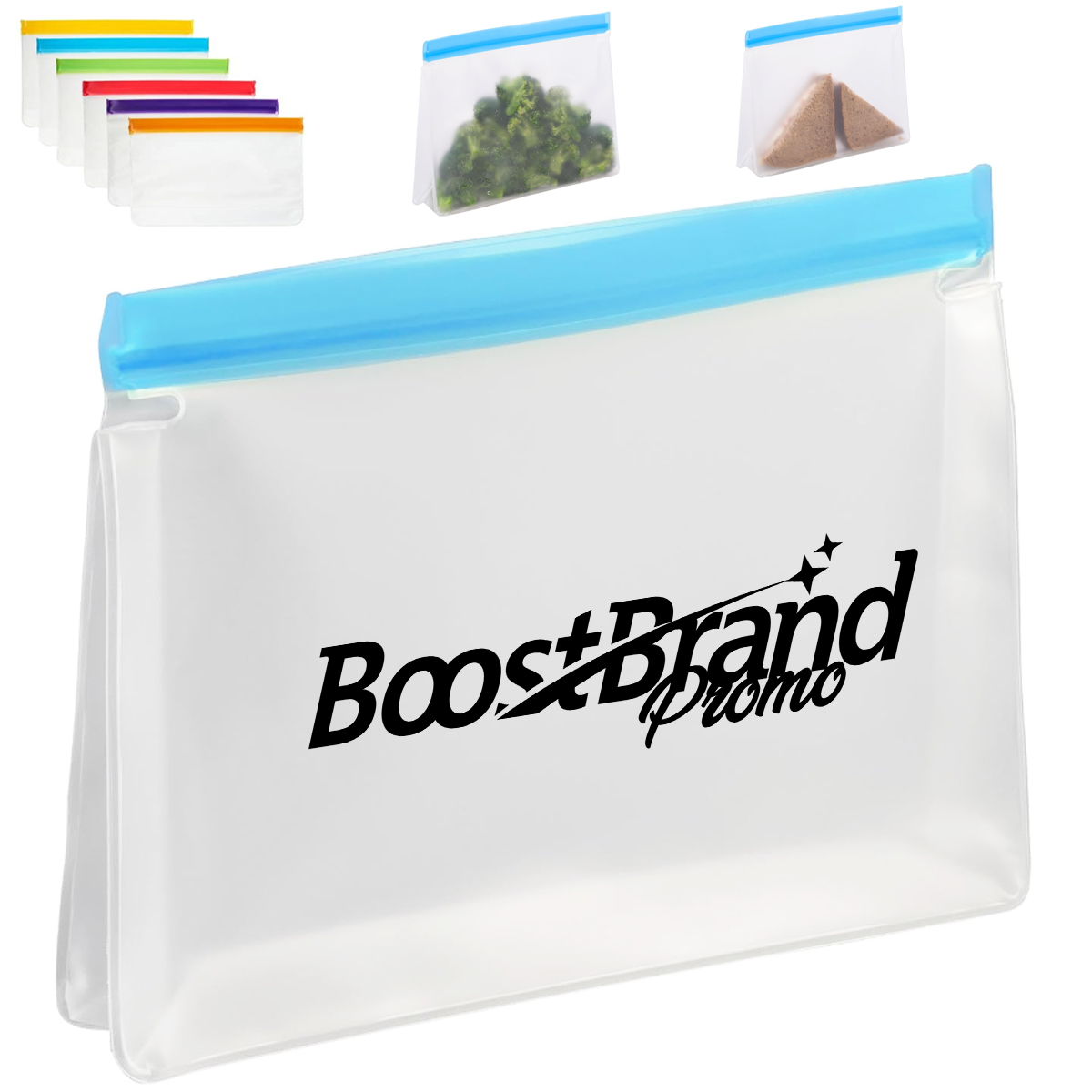 Reusable Silicone Food Storage Bags with Zipper