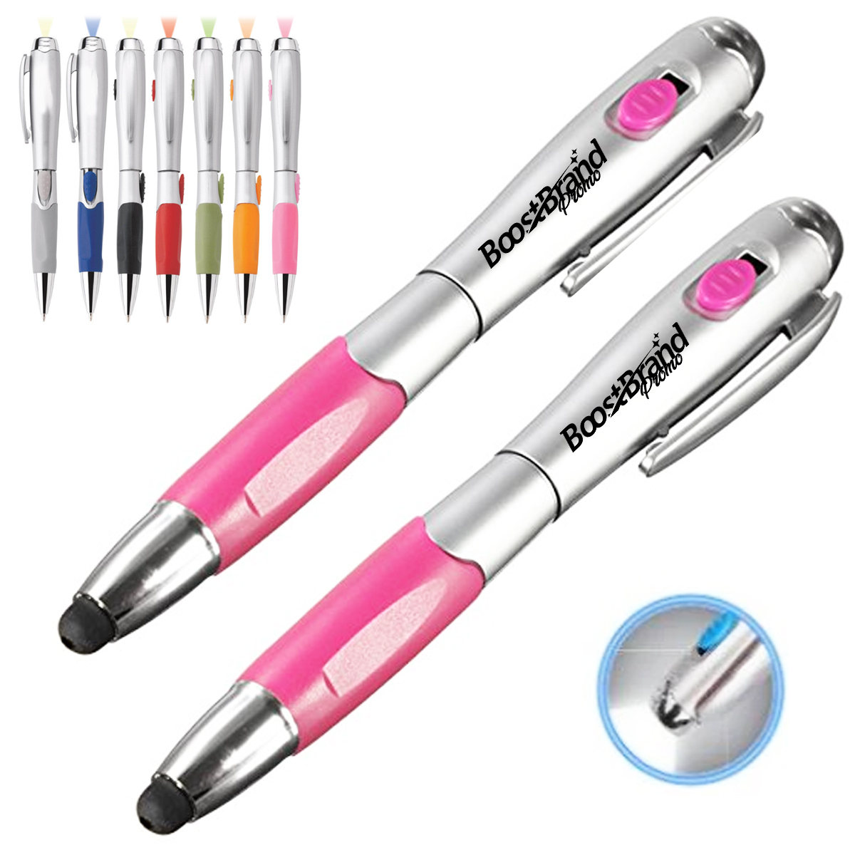 Multi-Function Ballpoint Pen with LED Flashlight