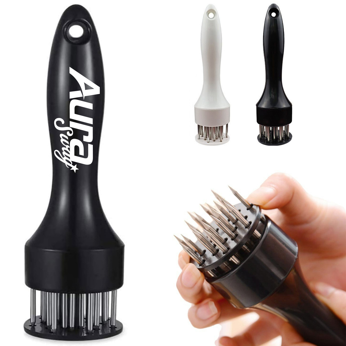 Spring Loaded Meat Tenderizer with Auto Retract Blades