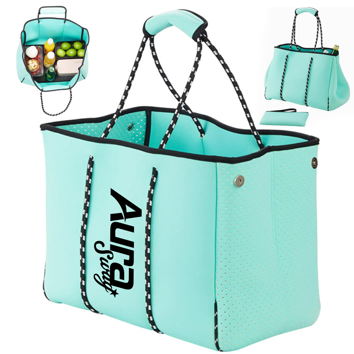 Neoprene Tote Bag with Rope Handles