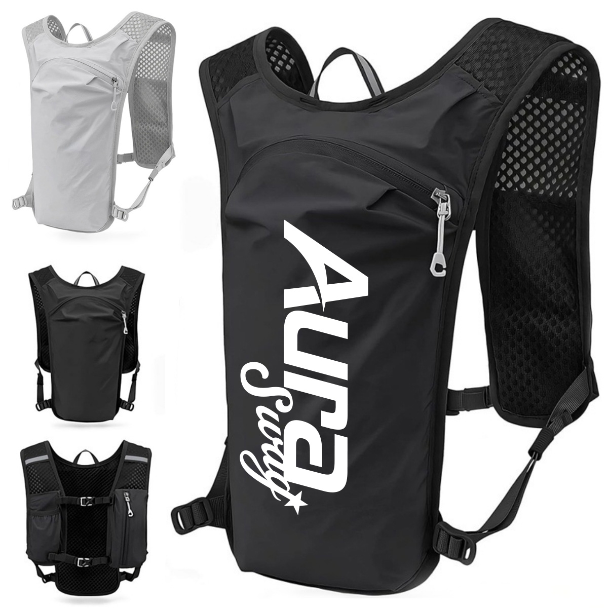 Hydration Backpack with Chest Strap and Ventilated Back