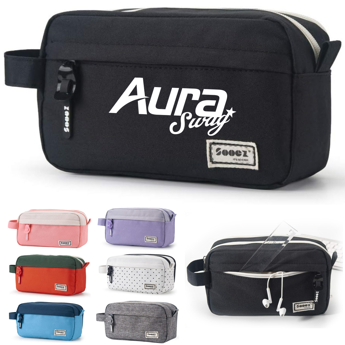 2.5L Cosmetic Organizer Bag W/ Zipper Closure