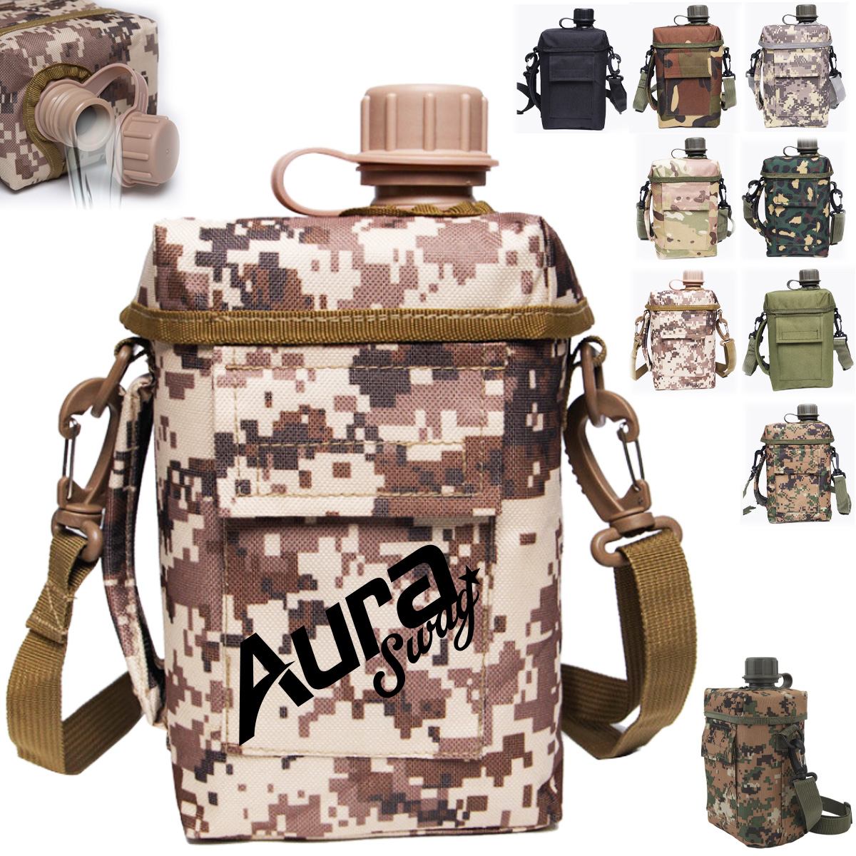 2L Tactical Canteen with Shoulder Strap