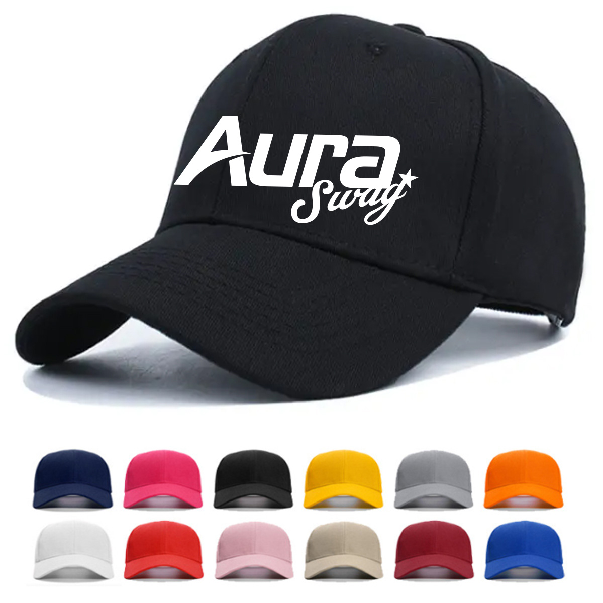 Embroidered 6 Panel Baseball Cap Customizable