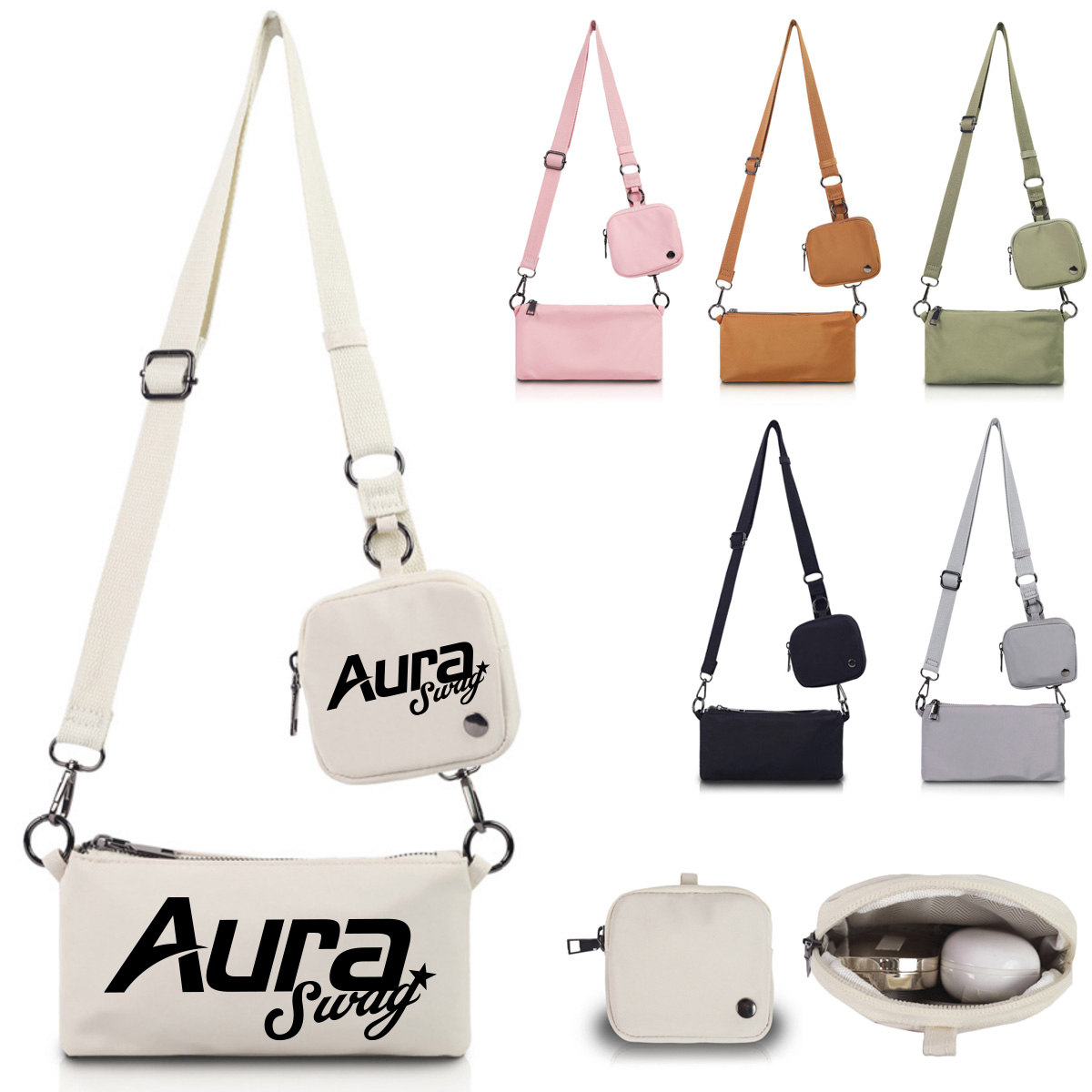 Waterproof Crossbody Nested Bag with Pouch Wallet