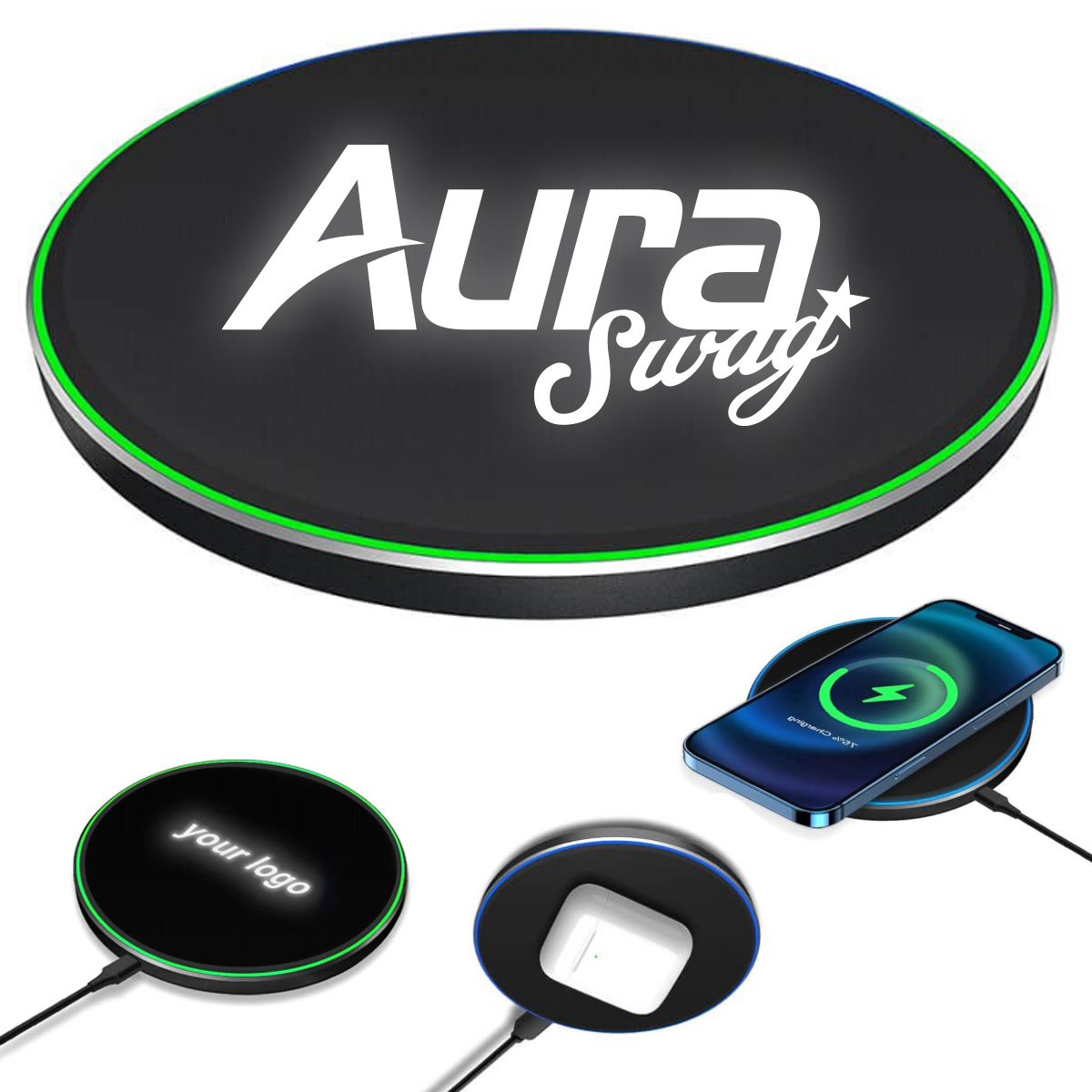 Custom LED Wireless Charger with Logo Illumination