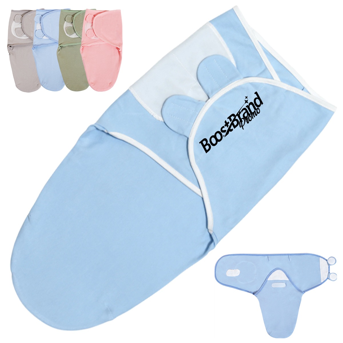 Cotton Baby Swaddle Wrap with Adjustable Closure