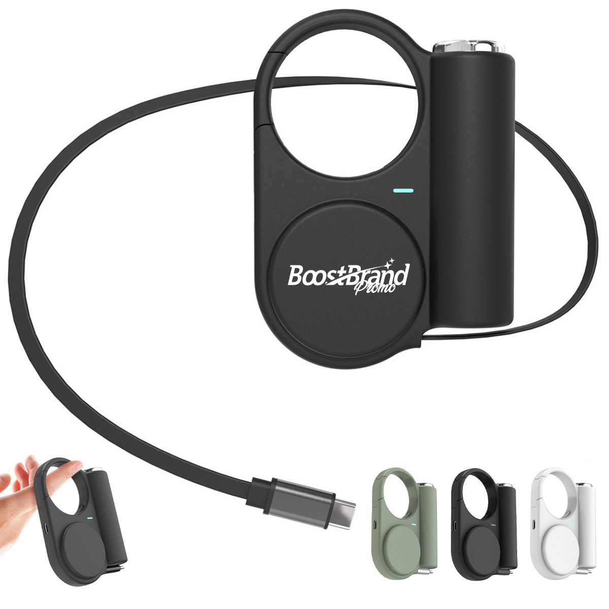 5000mAh Portable Power Bank with Built In Cable