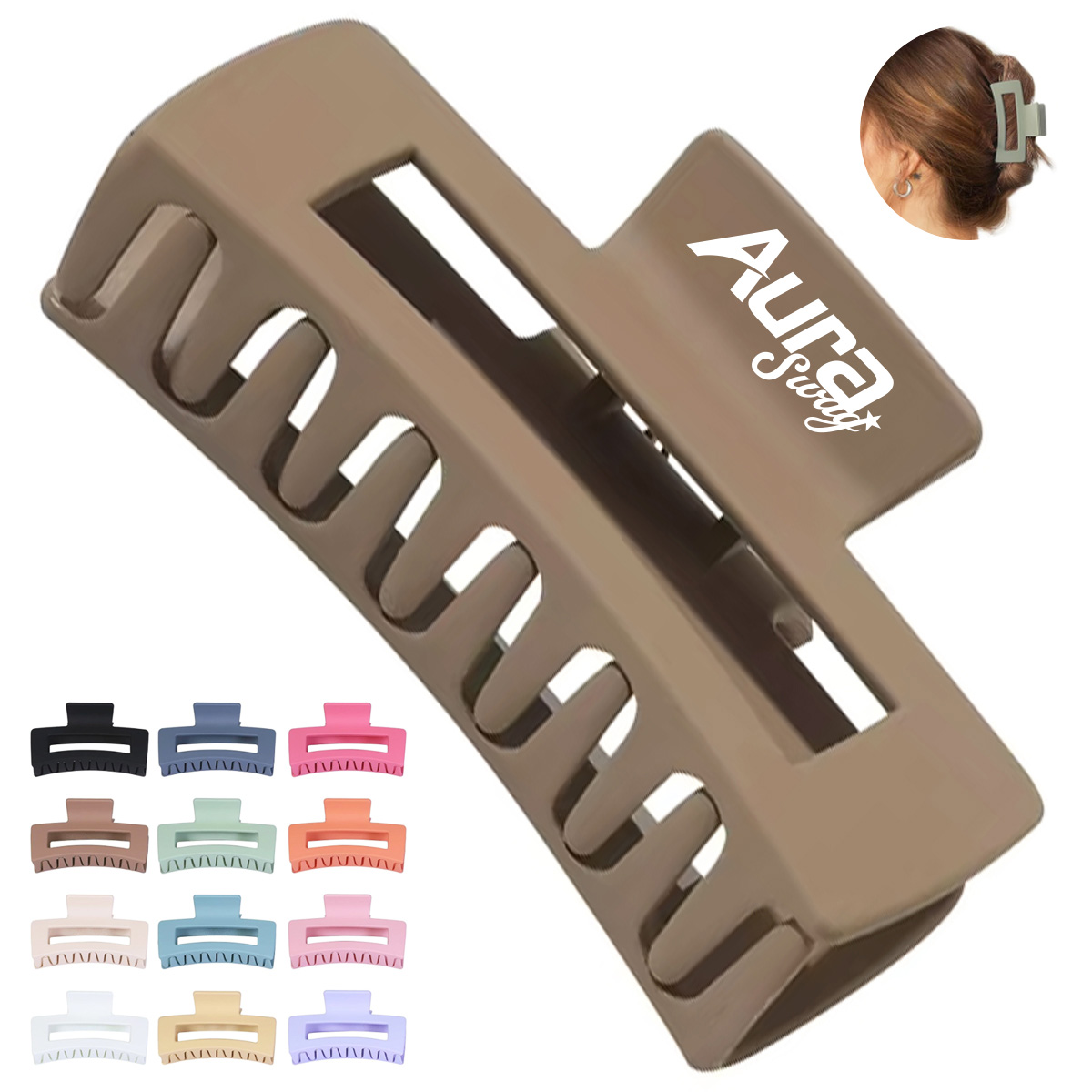 Trendy Large Matte Hair Claw Clip Secure and Stylish Hold