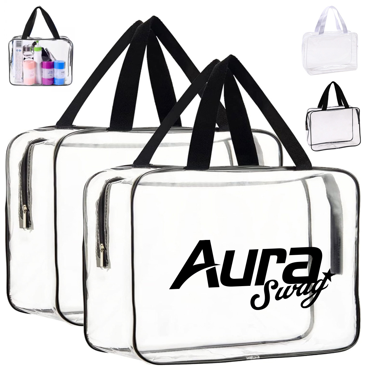6L Durable Clear PVC Tote Bag for Travel Stadiums