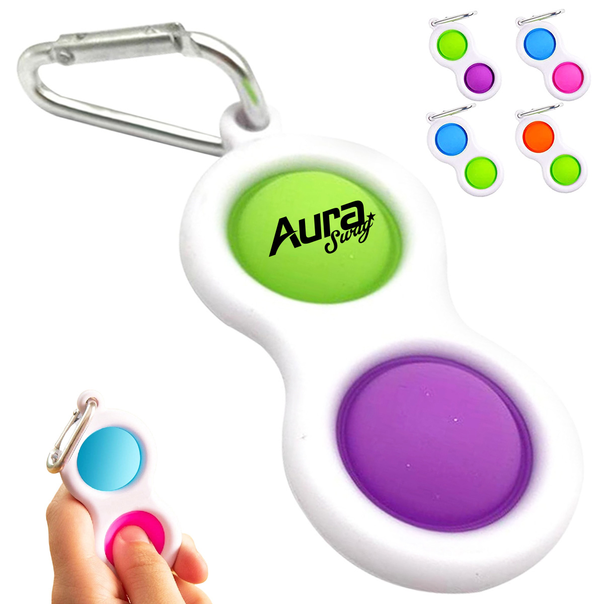 Mini Sensory Fidget Toy Keychain for Stress Relief and Focus