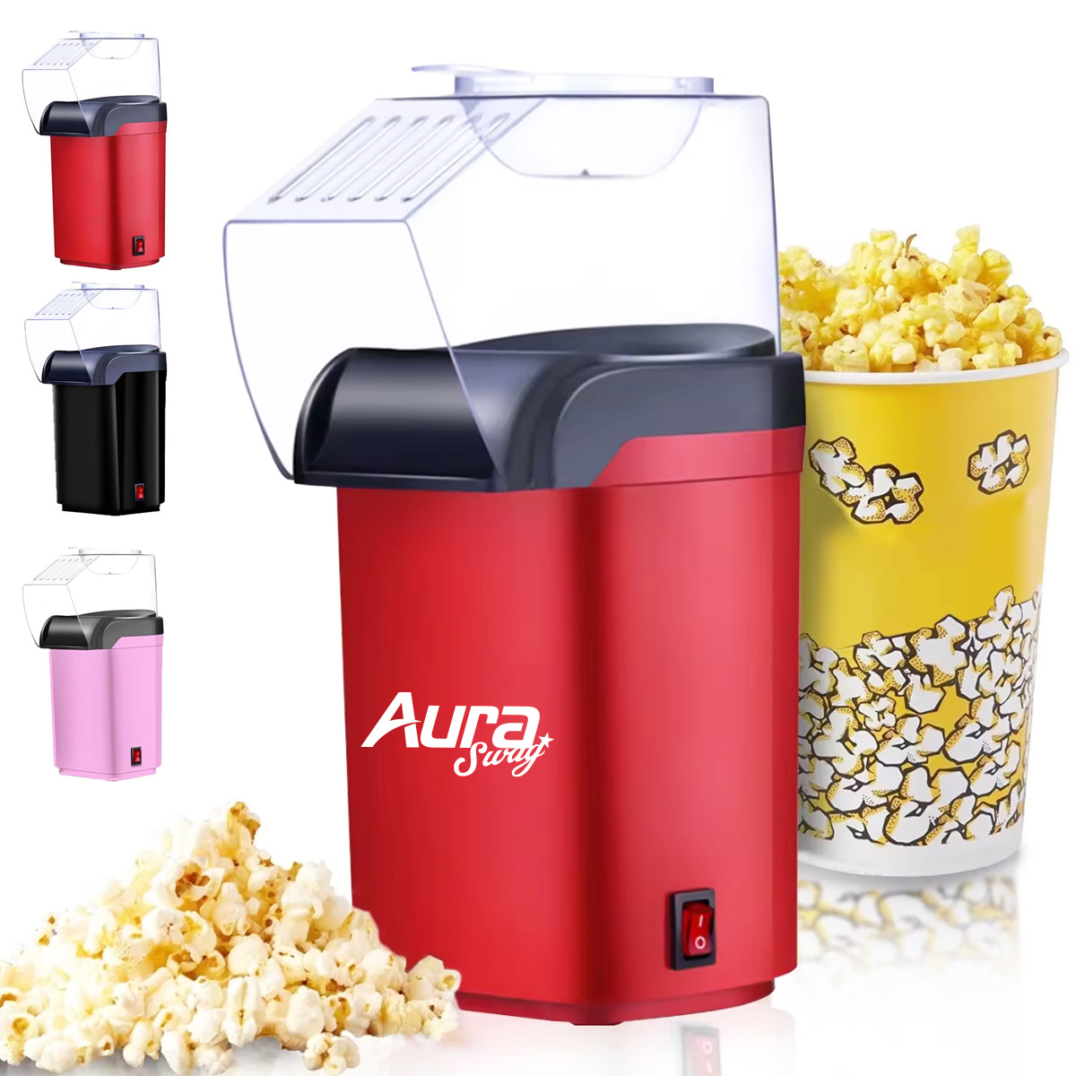Electric Hot Air Popcorn Maker for Healthy Snack Preparation