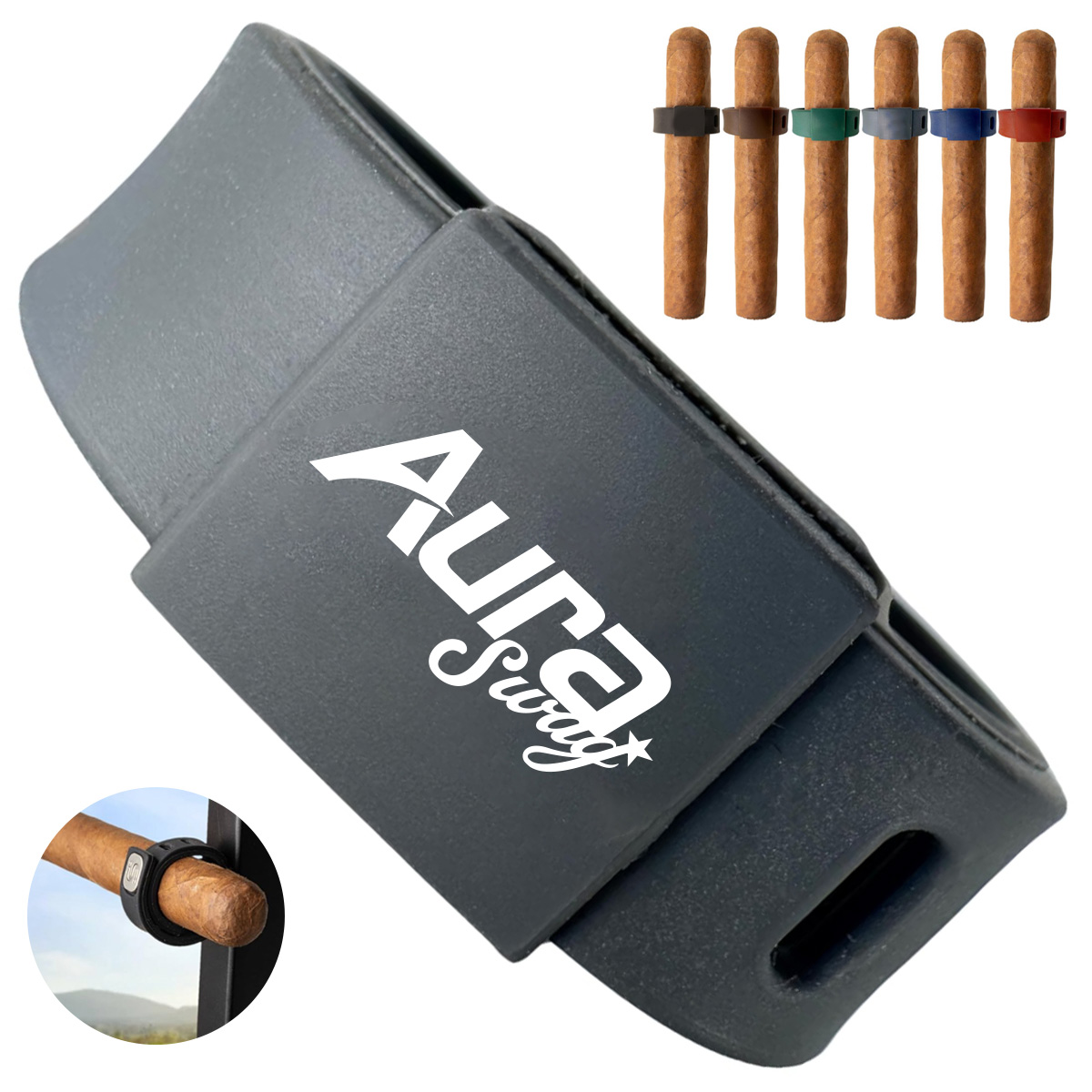 Magnetic Silicone Cigar Holder Clip for Golf Carts