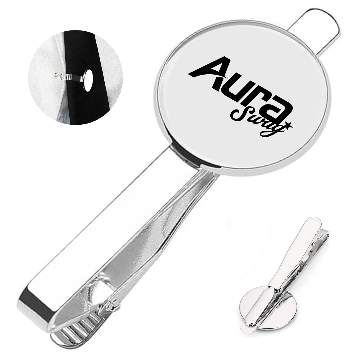 Custom Engraved Executive Metal Tie Clip for Business