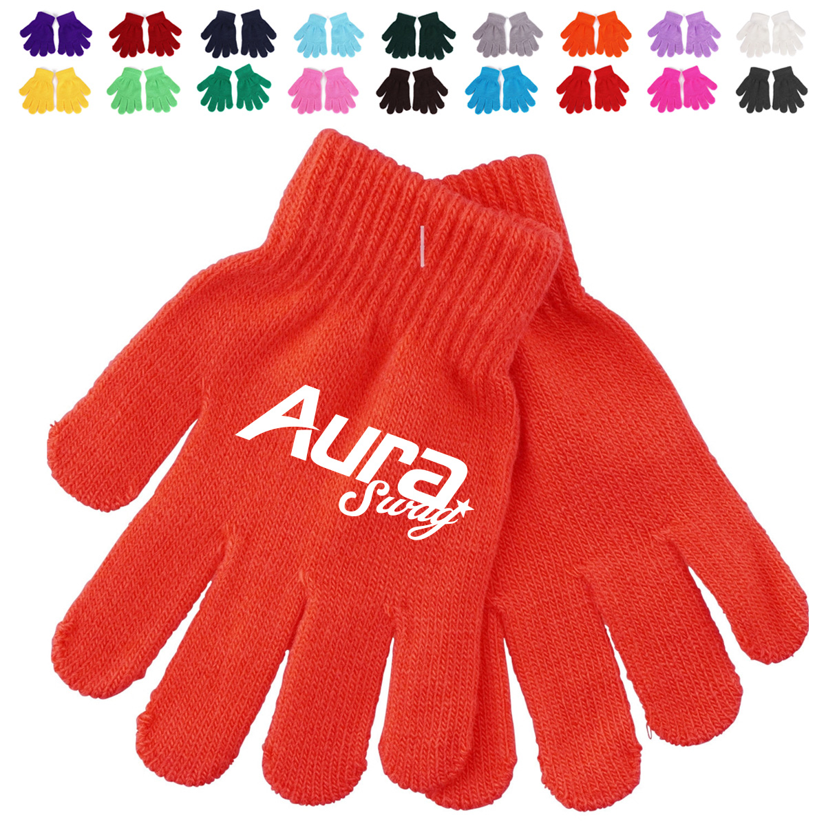 Stretchable Knit Winter Gloves in Bulk Colors