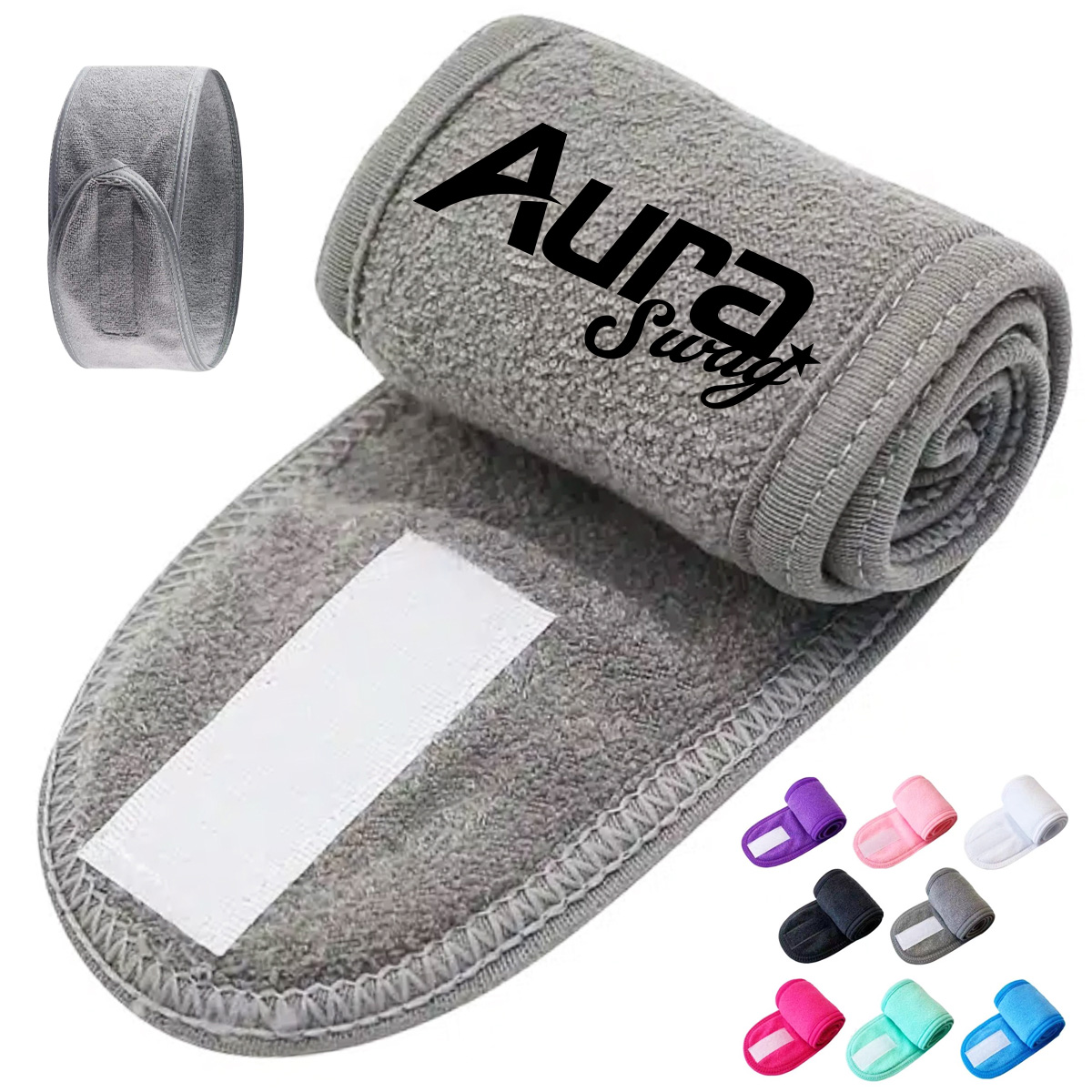 Adjustable Terry Cloth Headband for Spa and Facial Care