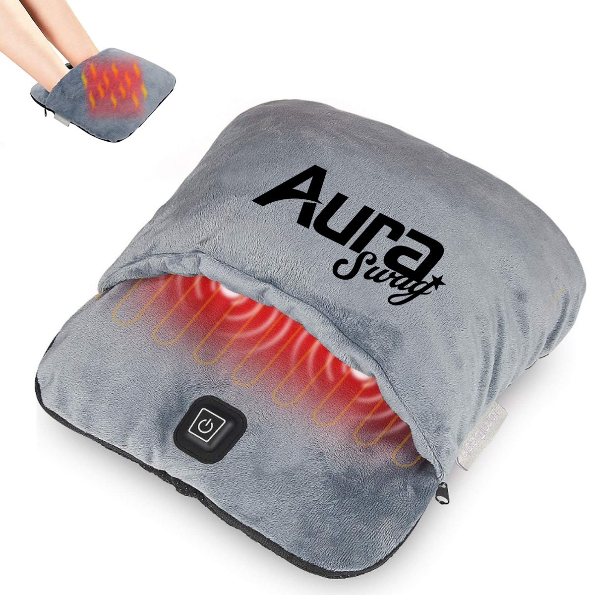 Electric Heated Foot Warmer Pillow