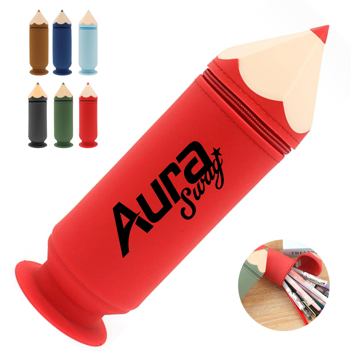 Pencil Shaped Expandable Pen Case