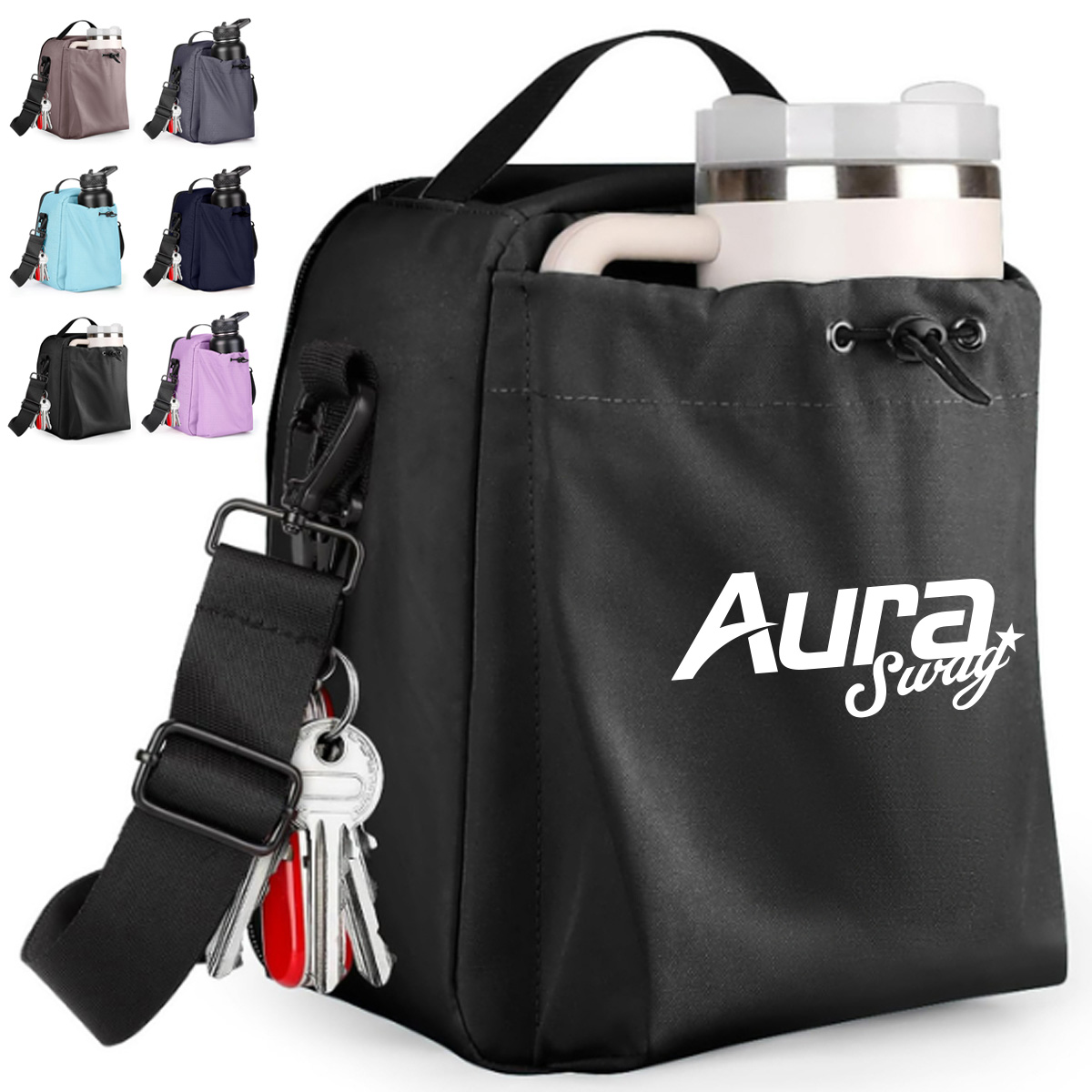 Insulated Cooler Lunch Bag with Shoulder Strap