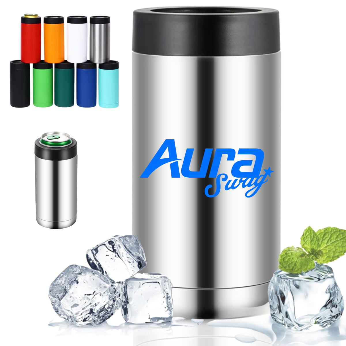 16oz Can Cooler Stainless Steel Insulated Holder