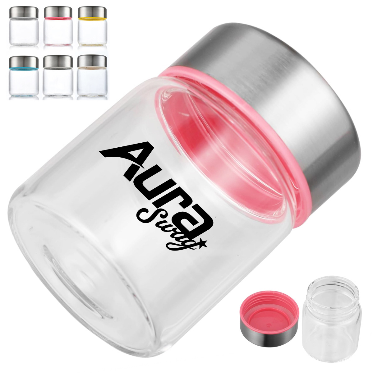 200ml Glass Storage Jar with Stainless Steel Lid