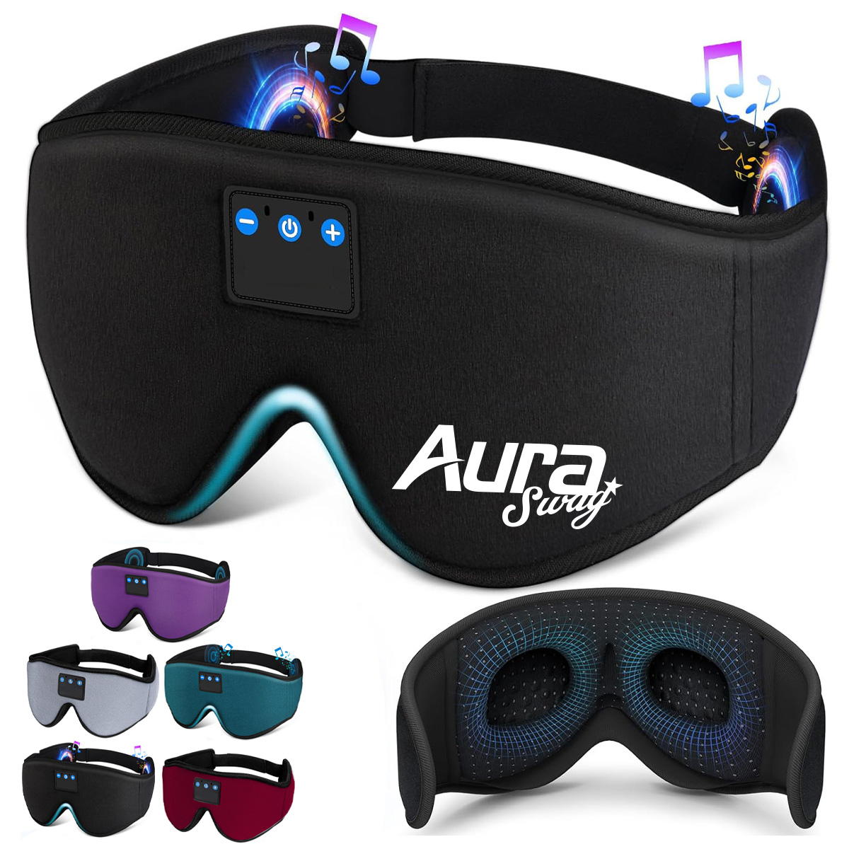 Bluetooth Music Sleep Mask with Eye Cover Design