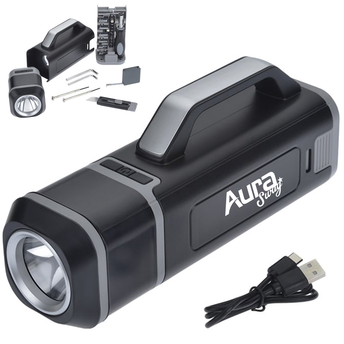 Multi Function Tool Kit with LED Flashlight Case