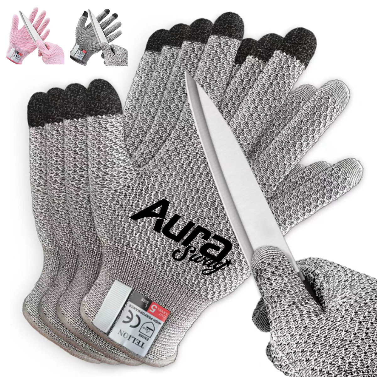 Cut Resistant Touchscreen Safety Gloves