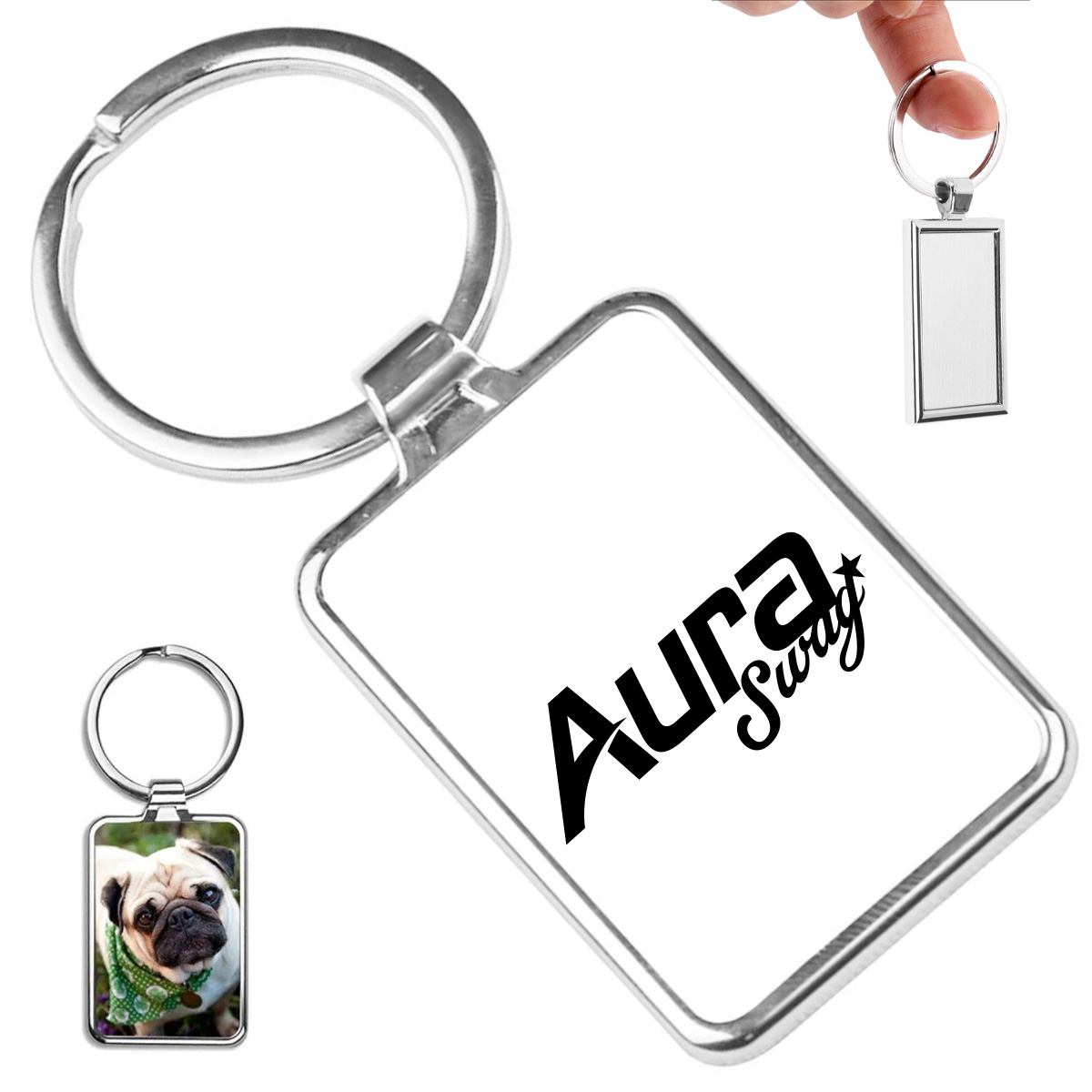 Rectangle Sublimation Keychain
