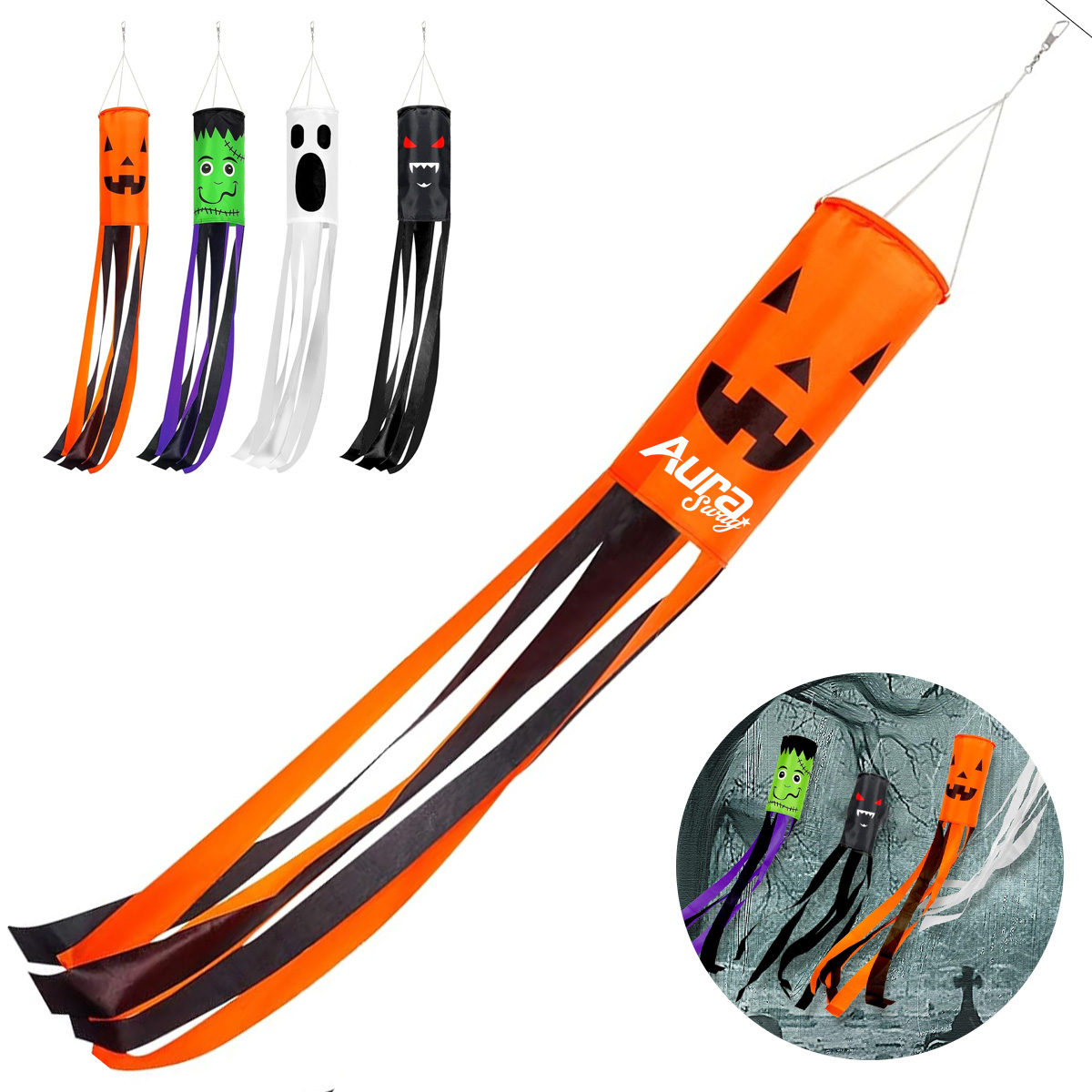 Halloween Ghost Windsock Flag