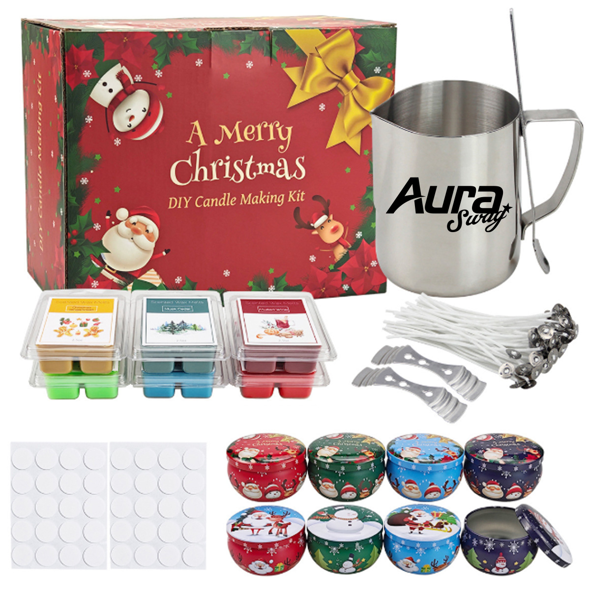 DIY Soy Candle Making Kit with Soy Wax and Gift Box