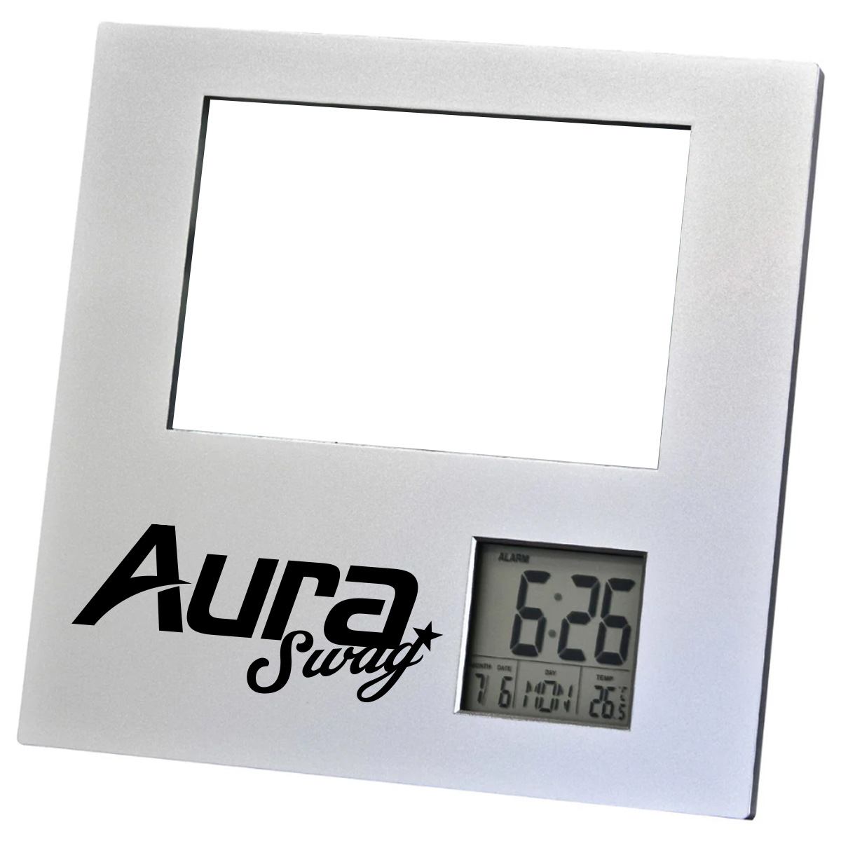 Digital Photo Frame Clock with Date and Temperature Display