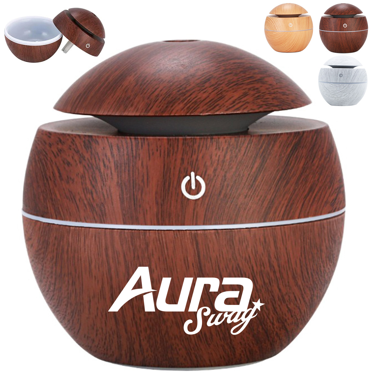 Wood Grain USB Quiet Humidifier Aromatherapy Diffuser