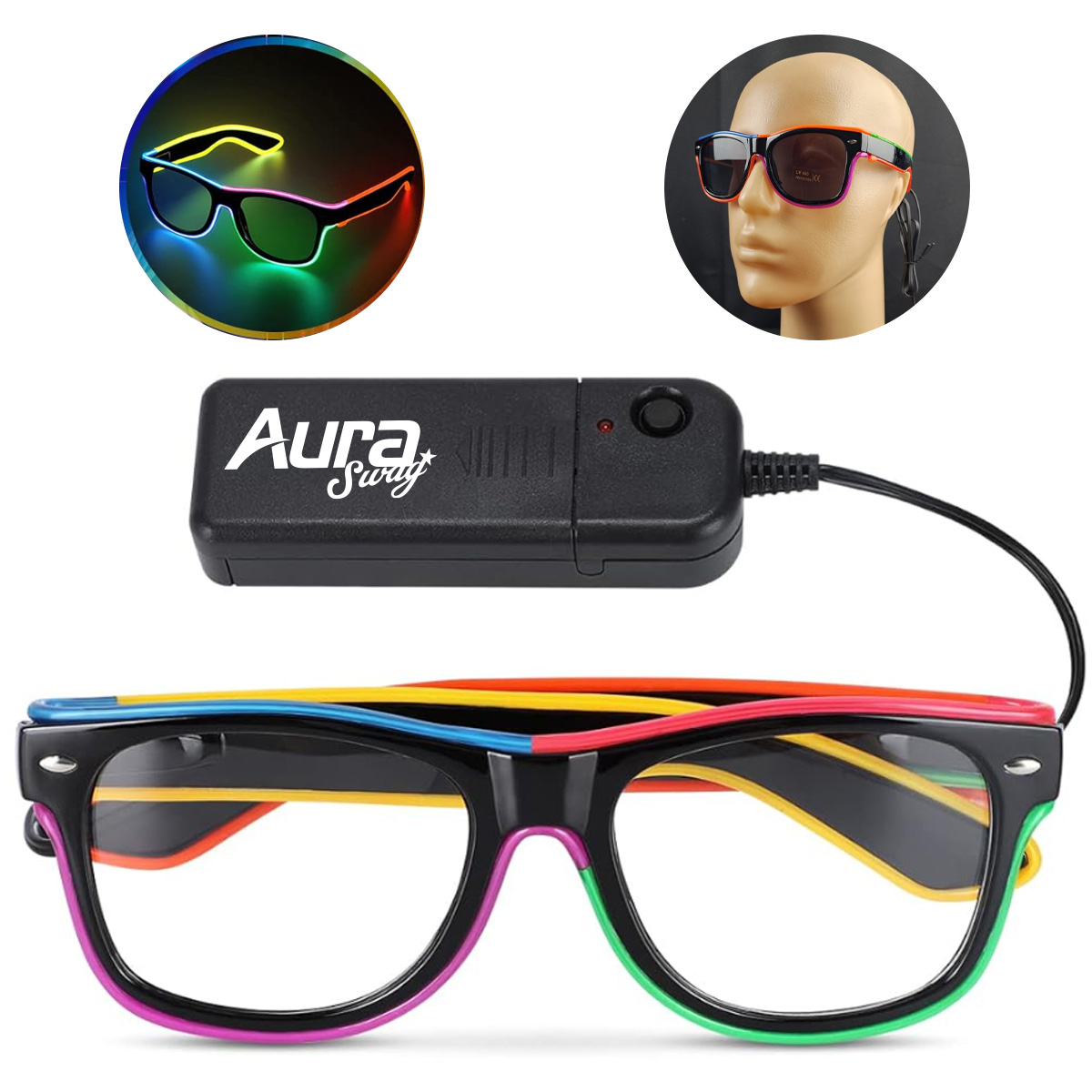 LED Light Up Flashing Party Glasses