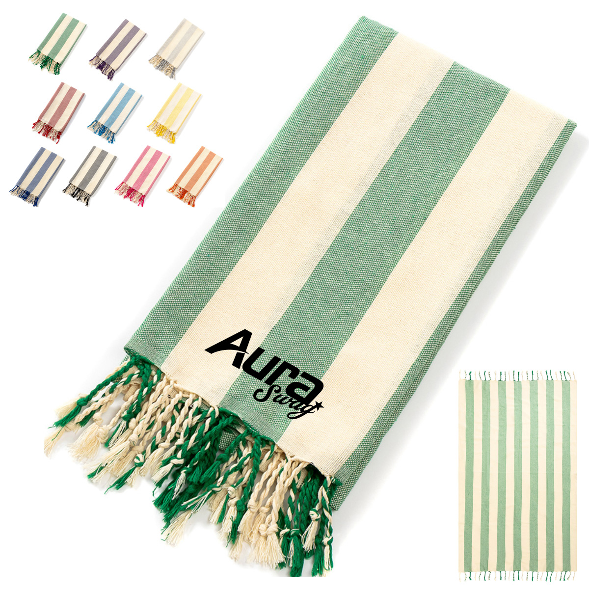 Fringe Striped Beach Towel