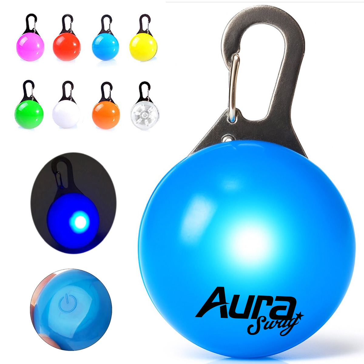 LED Pet Safety Light Pendant Clip
