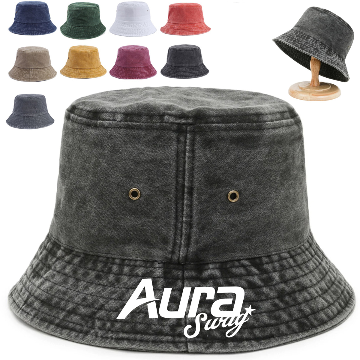 Washed Cotton Bucket Hat