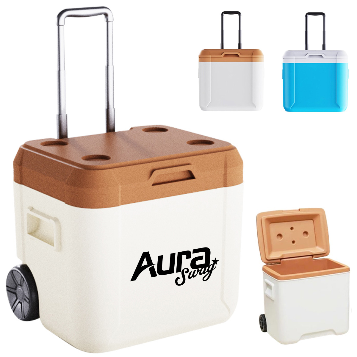 52L Wheeled Cooler Box with Handle
