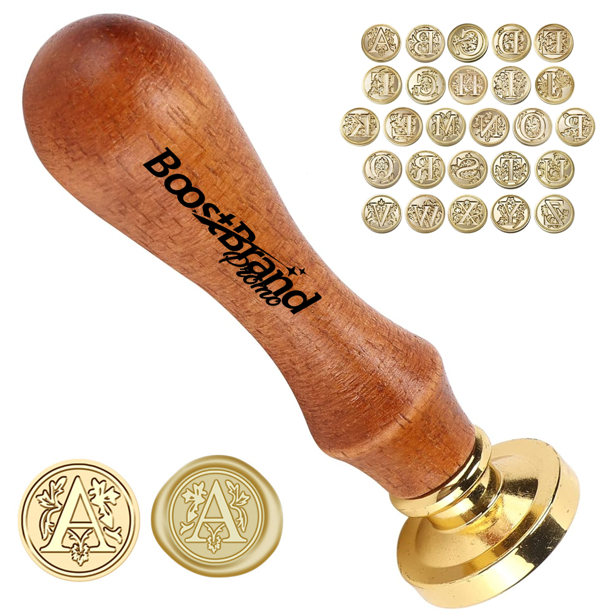 Personalized Wax Seal Stamp with Elegant Wood Handle