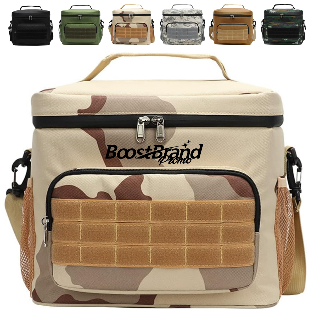 15L Tactical Insulated Cooler Lunch Bag with Molle Webbing