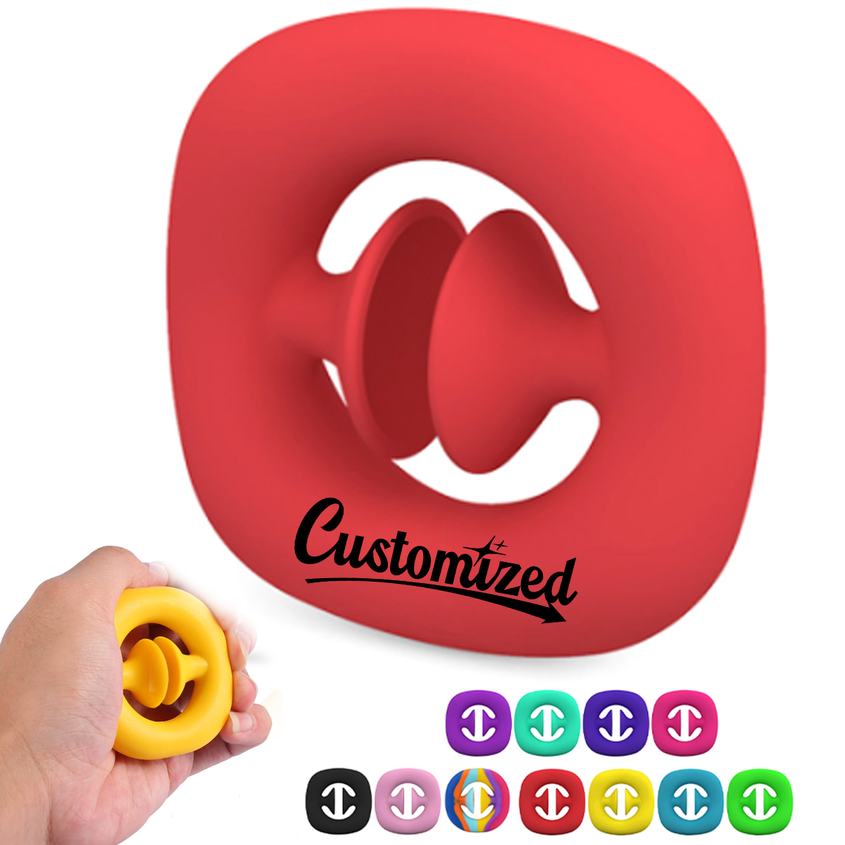 Silicone Stress Relief Hand Grip Toy with Custom Logo