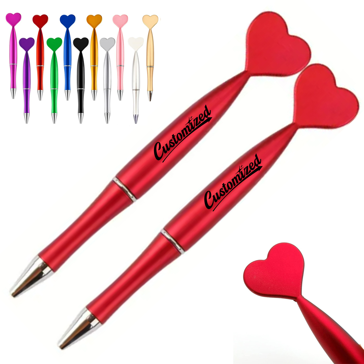 Heart Shaped Ballpoint Pen in Assorted Colors
